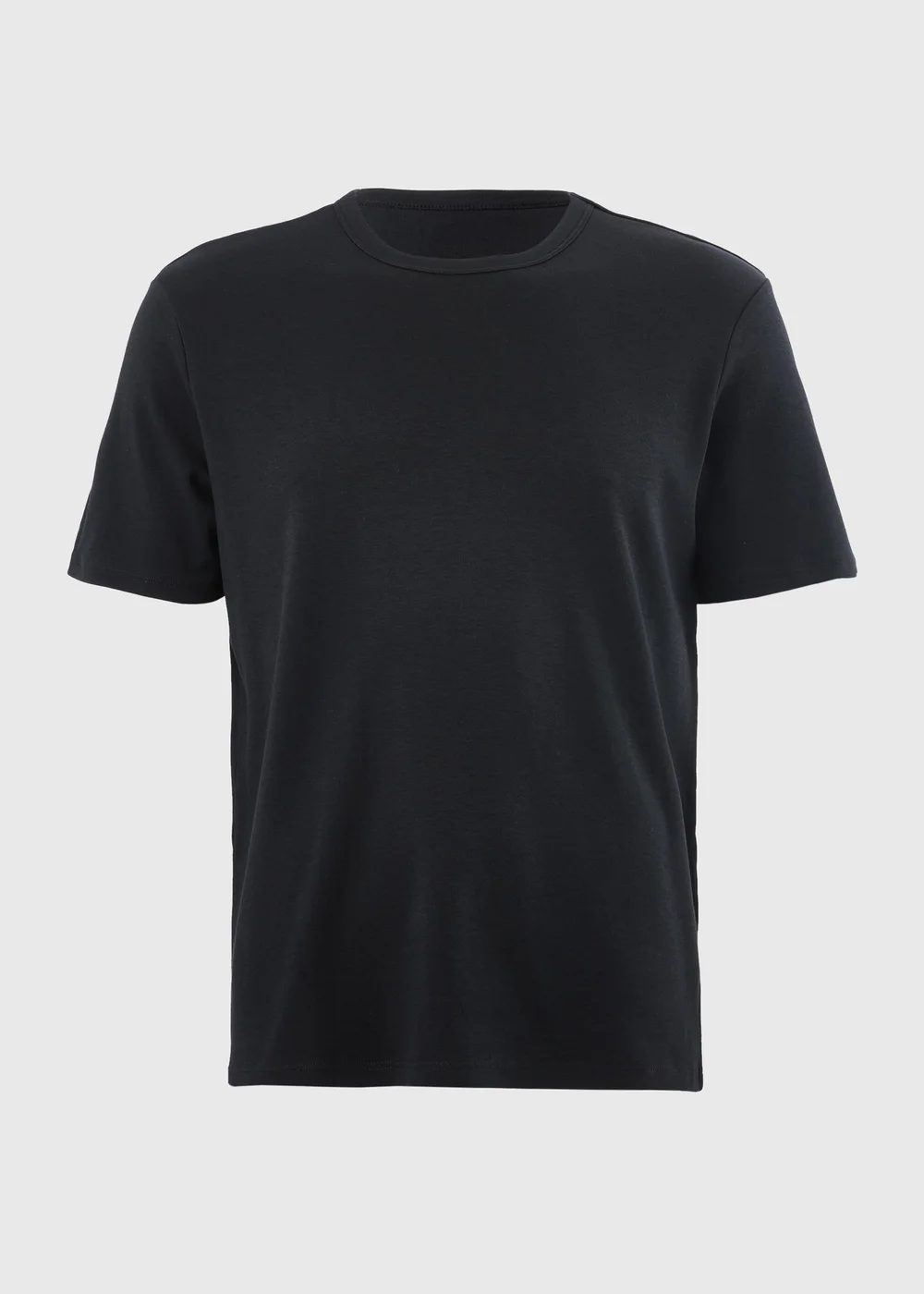 Black Interlock Crew Neck T-Shirt - S Image 4