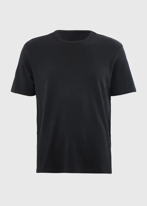 Black Interlock Crew Neck T-Shirt - S Image 4
