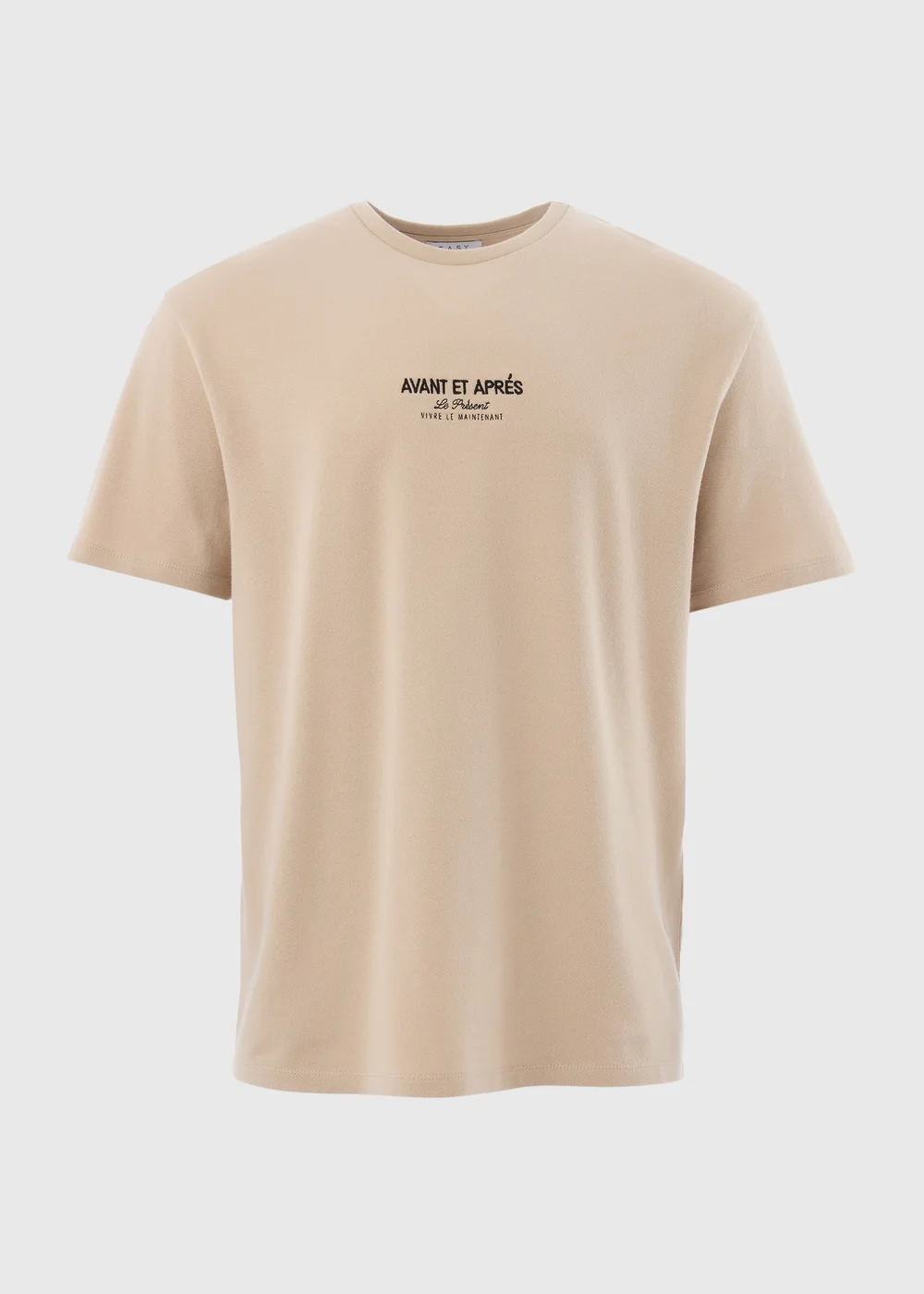 Stone Textured Slogan T-Shirt - S Image 5