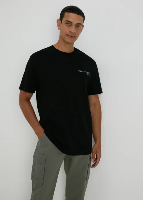 Black Embroidered T-Shirt - S Image 1