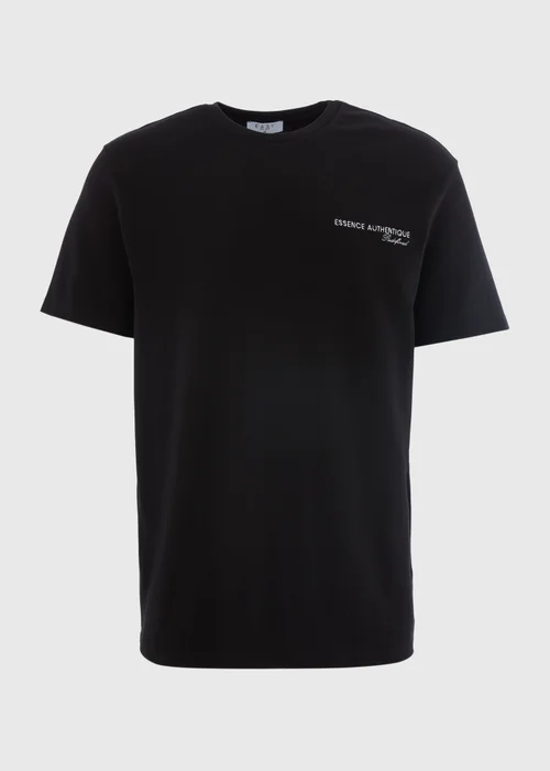 Black Embroidered T-Shirt - S Image 4