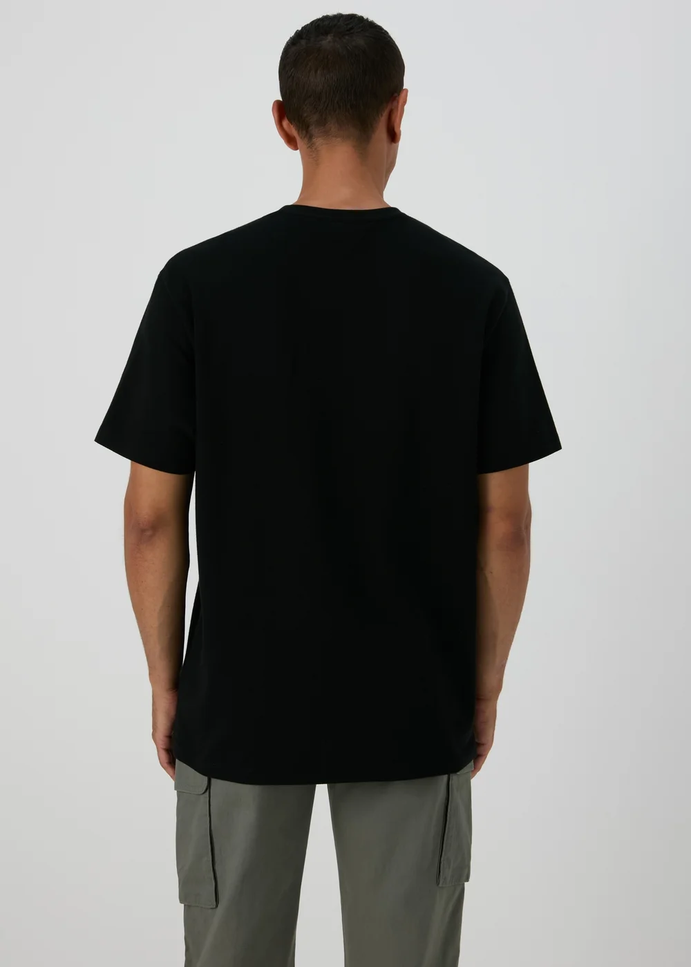 Black Embroidered T-Shirt - S Image 2