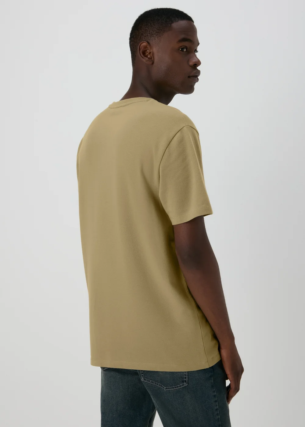 Sage Textured Slogan T-Shirt - S Image 2