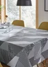 Catherine Lansfield Grey Larsson Geo Cotton Table Cloth (137x229 cm) - Medium Image 2