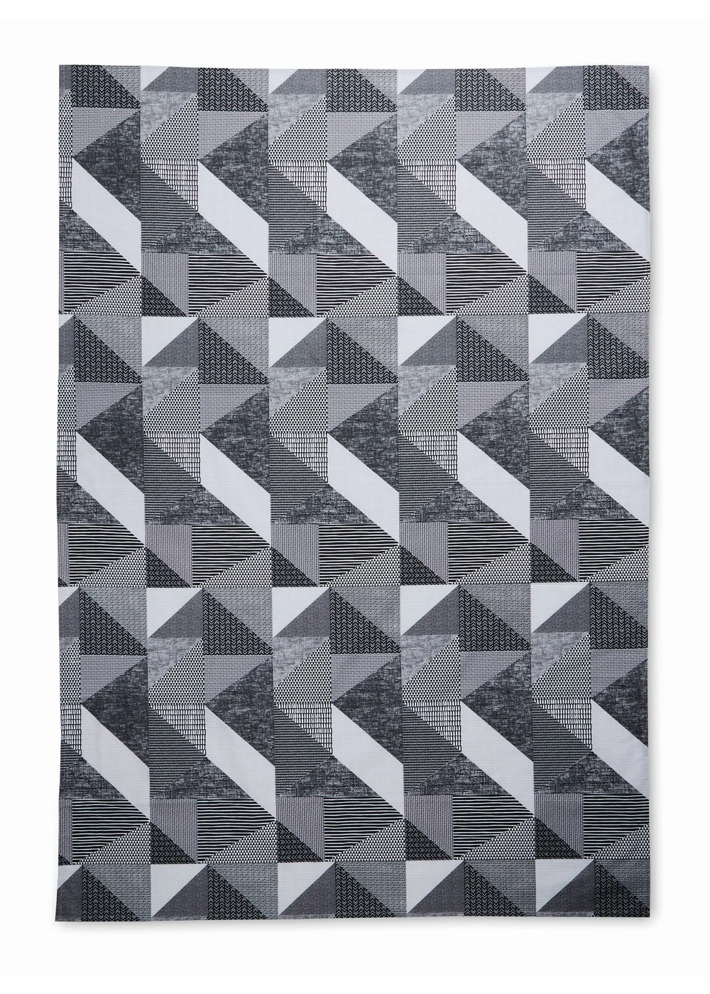 Catherine Lansfield Grey Larsson Geo Cotton Table Cloth (137x229 cm) - Medium Image 1