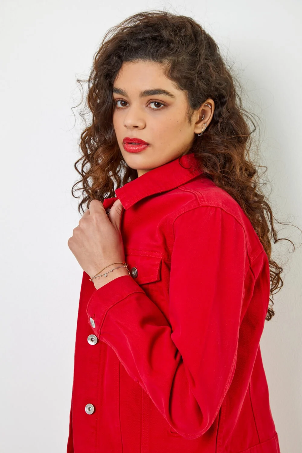 Roman Red Classic Cotton Denim Jacket - 10 Image 4