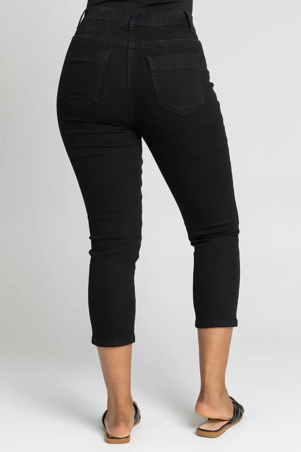 Roman Black Petite Stretch Crop Denim Jegging - 8 Image 2
