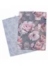 Catherine Lansfield Grey Floral Cotton Kitchen Tea Towel Pack of 4 (50x75 cm) - One Size Image 1