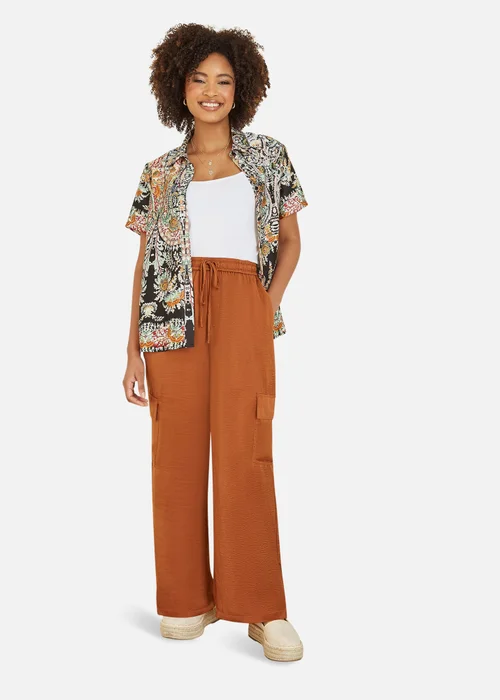 Yumi Orange Cargo Trousers - 8 Image 1