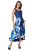 Roman Navy Butterfly Print Fit & Flare Dress - 6 Image 1
