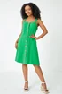 Roman Petite Green Petite Button Front Pocket Dress - 24 Image 2