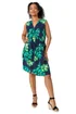 Roman Petite Navy Petite Tropical Print Smock Dress - 26 Image 2