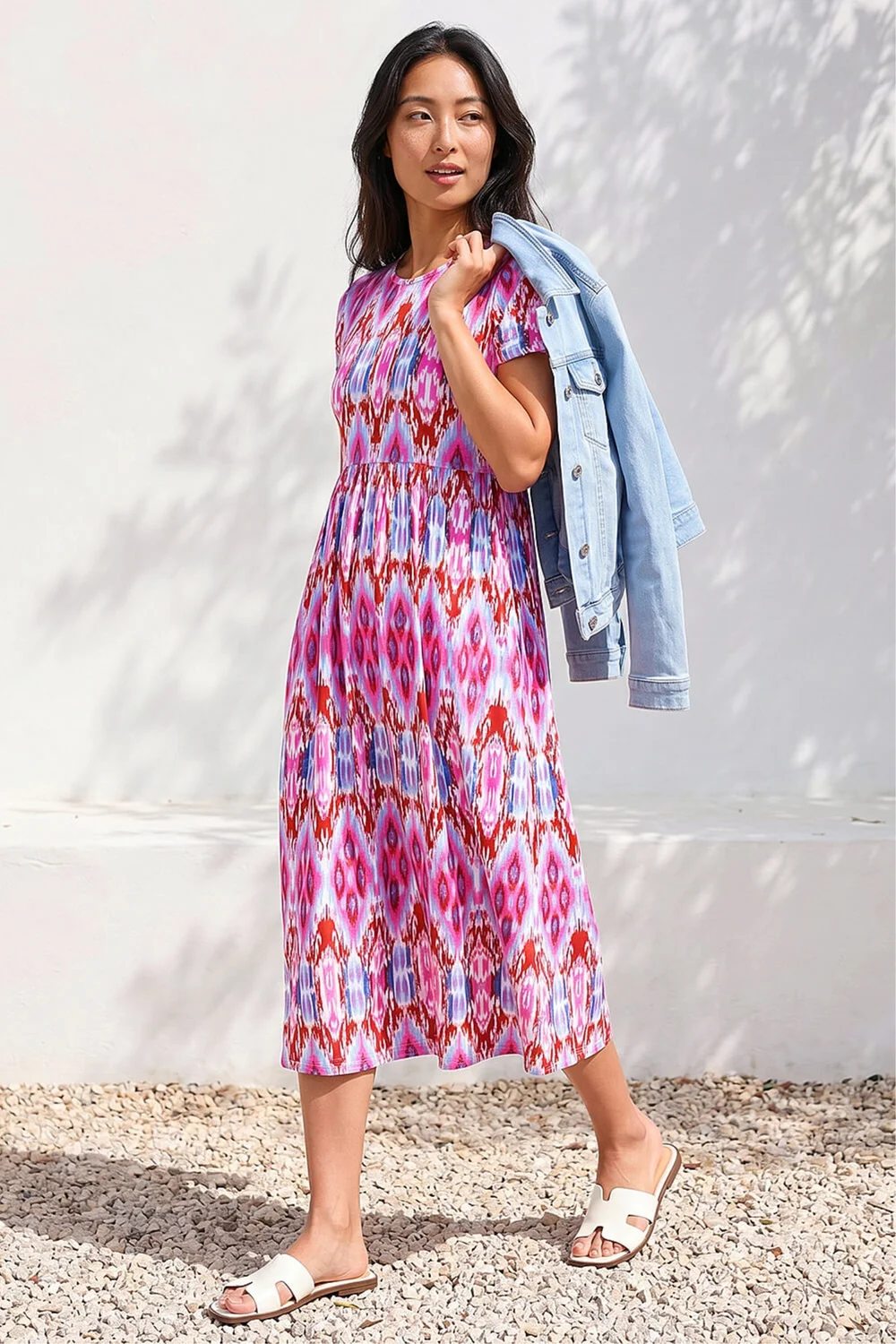 aztec midi dress Brown Aztec Midi Dress