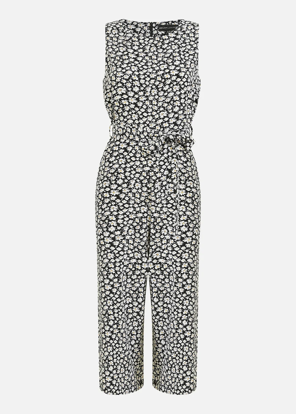 Mela Black Ditsy Daisy Culotte Jumpsuit - 6 Image 3