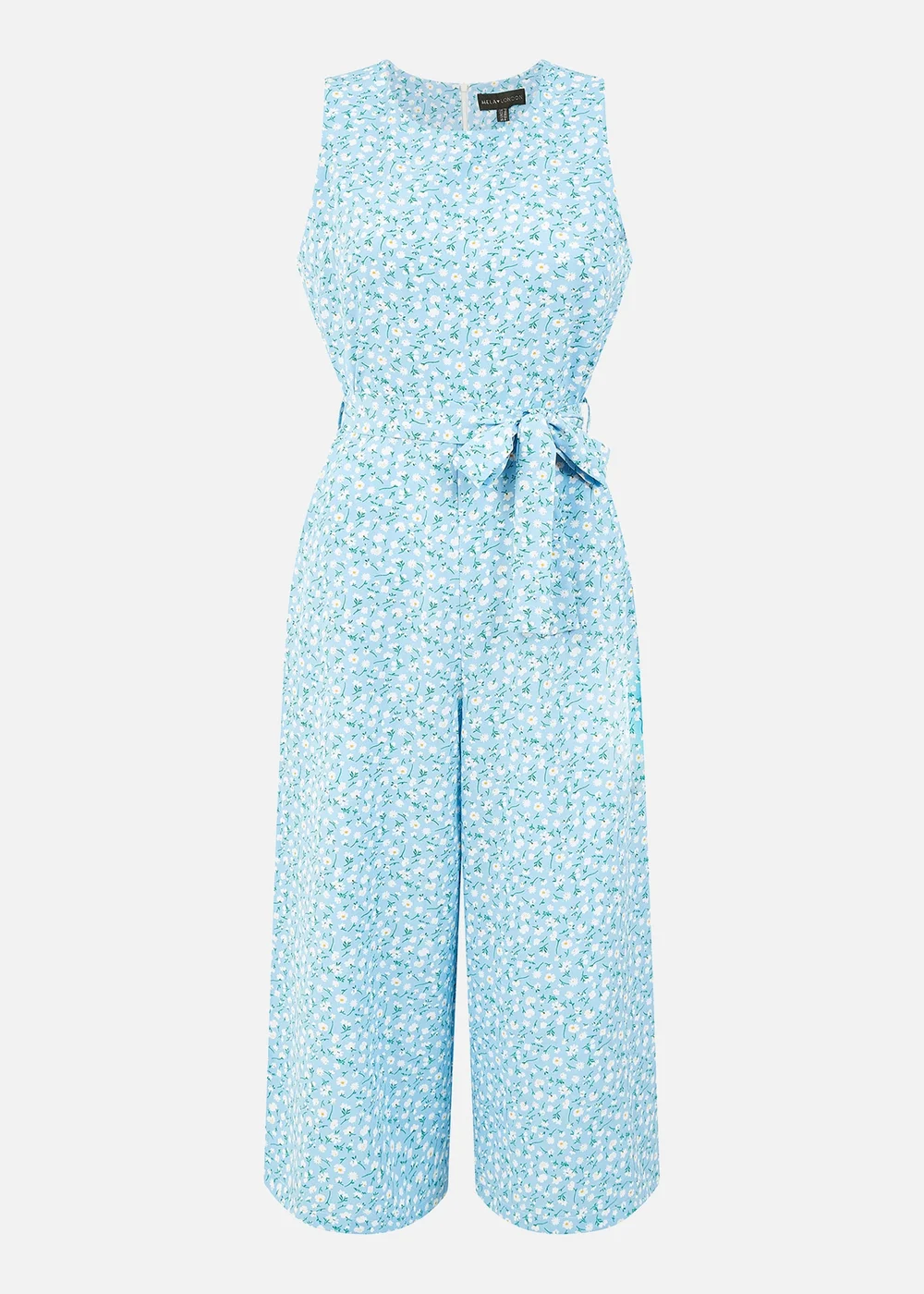 Mela Blue Ditsy Print Culotte Jumpsuit - 8 Image 3