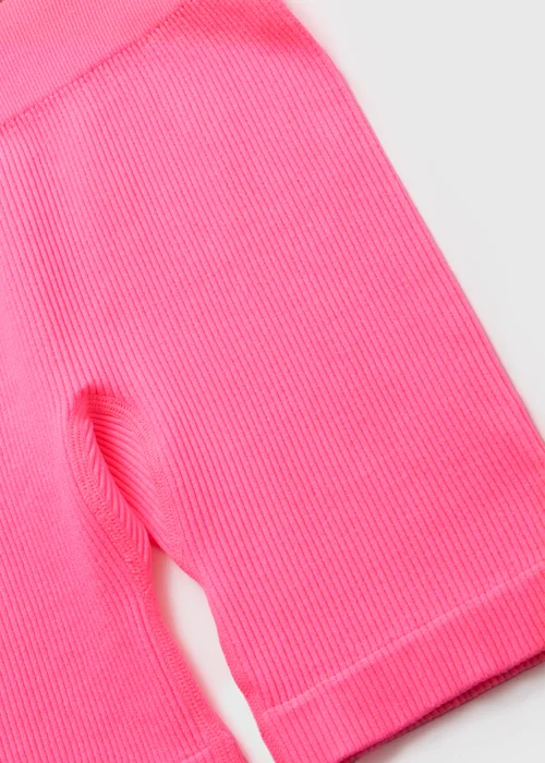 Girls Neon Pink Seamless Cycling Shorts (7-15yrs) - S Image 2