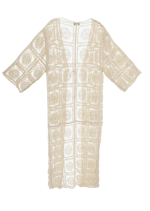 Quiz Stone Crochet Maxi Cardigan - S/M Image 5