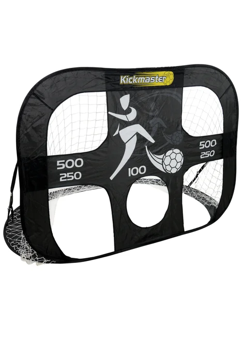 Kickmaster Multi Colour Large Quick Up Goal & Target Shot - One Size Image 1