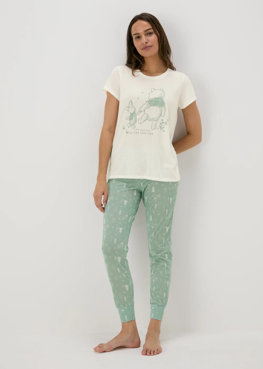 Winnie The Pooh Cream Top & Bottom Pyjama Set - Extra small Image 3