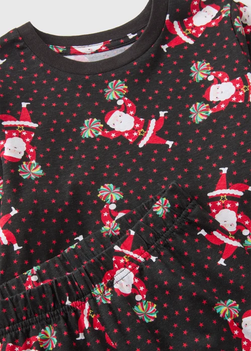 Joyful Kids Black Dancing Santa Pyjama Set (1-13yrs) - 1 half year to 2 Image 2