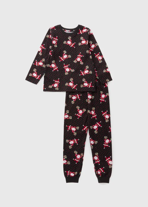 Joyful Kids Black Dancing Santa Pyjama Set (1-13yrs) - 1 half year to 2 Image 1