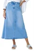 Roman Light Blue Cotton Blend Denim A line Maxi Skirt - Size 16 Image 1