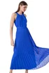 Roman Royal Blue Pleated Halter Neck Maxi Dress - 20 Image 1
