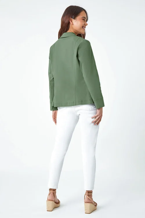 Roman Petite Khaki Premium Stretch Blazer - 16 Image 3