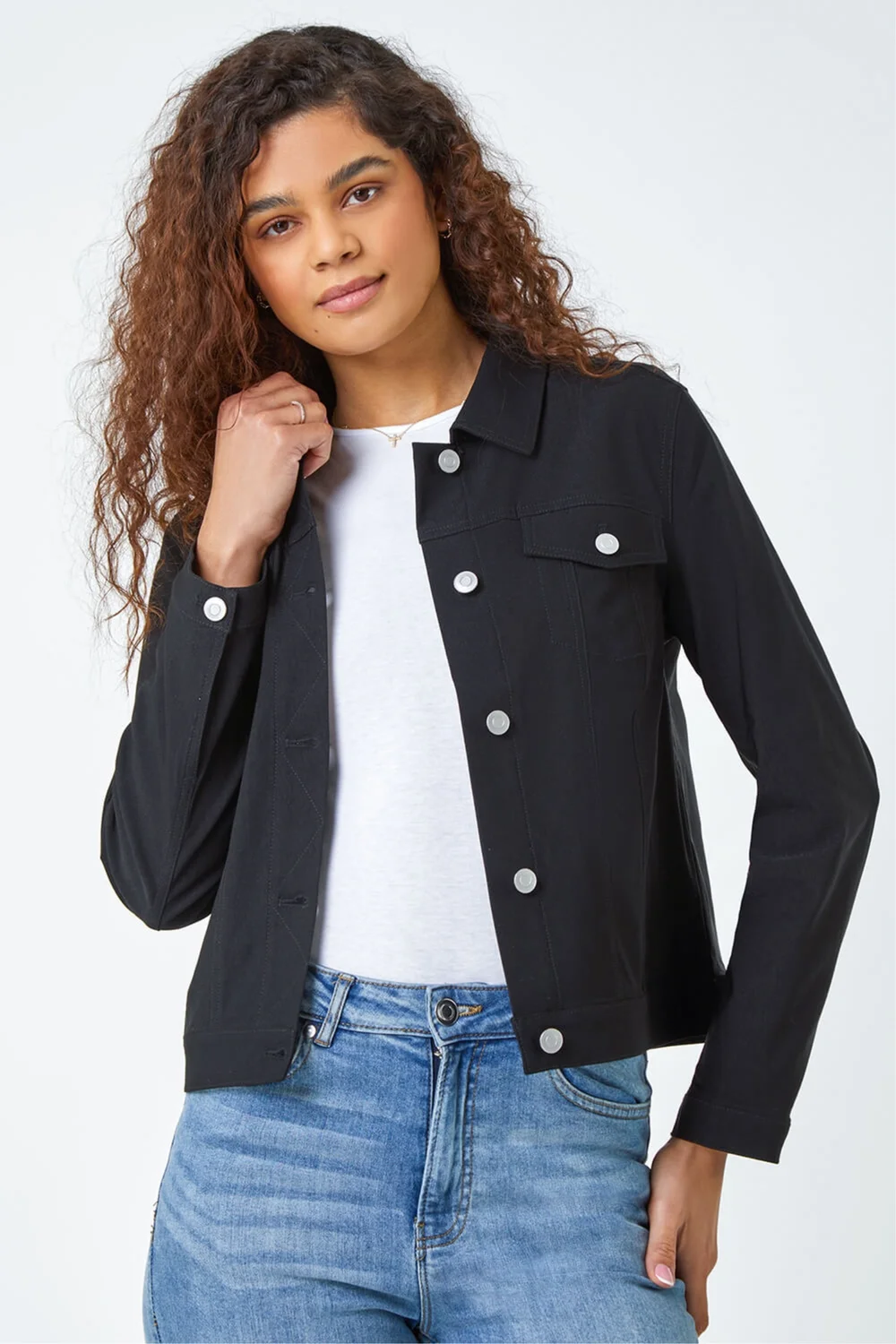 Roman Black Stretch Pocket Detail Jacket - 16 Image 2