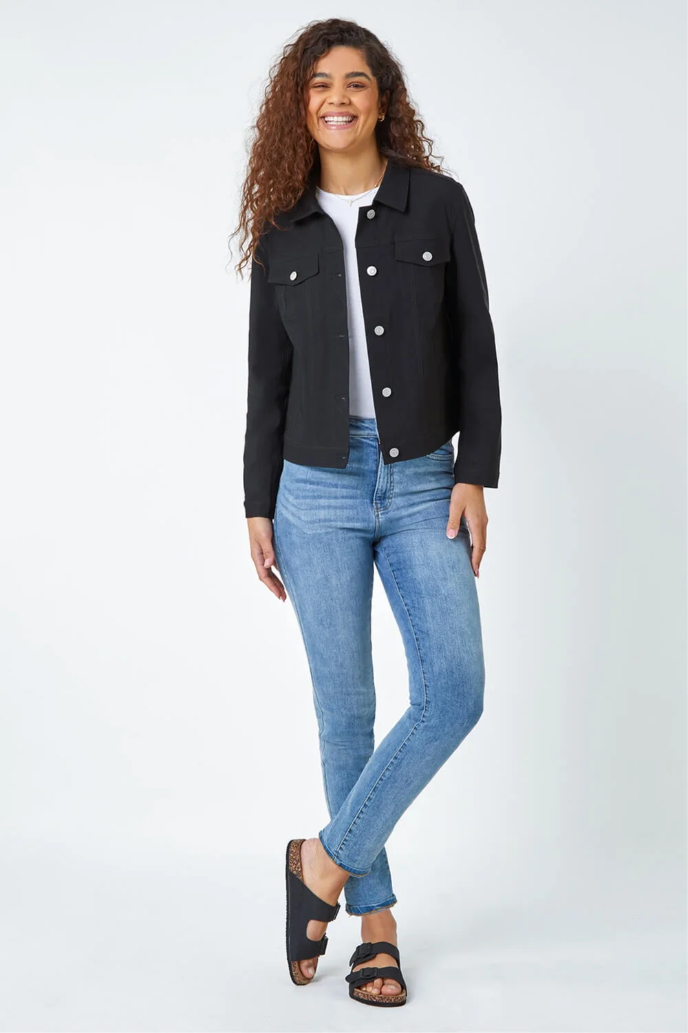 Roman Black Stretch Pocket Detail Jacket - 16 Image 3