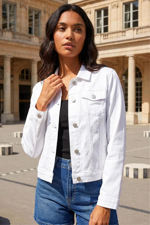 Roman White Stretch Pocket Detail Jacket - 18 Image 1