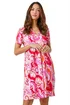 Roman Pink Baroque Floral Pocket Tunic Dress - 22 Image 1
