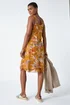 Roman Amber Floral Print Cotton Layered Dress - 12 Image 4