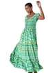 Roman Green Mixed Print Shirred Midi Dress - 24 Image 2