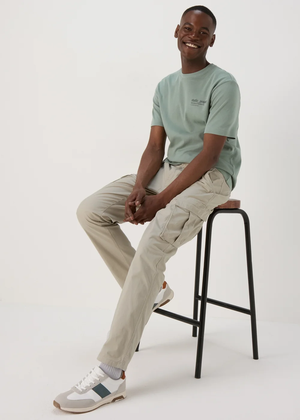 Stone Cargo Trousers - 30 Waist Regular Image 4