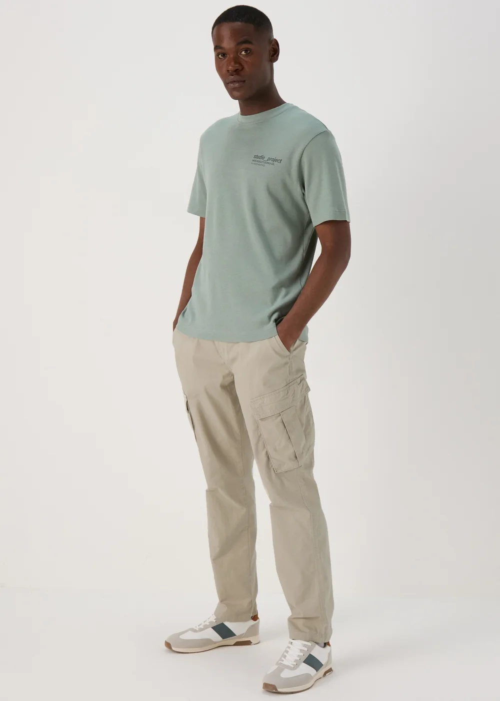 Stone Cargo Trousers - 30 Waist Regular Image 1