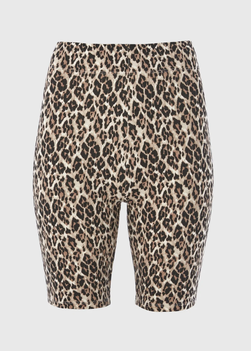 Brown Leopard Print Cycling Shorts - 8 Image 5