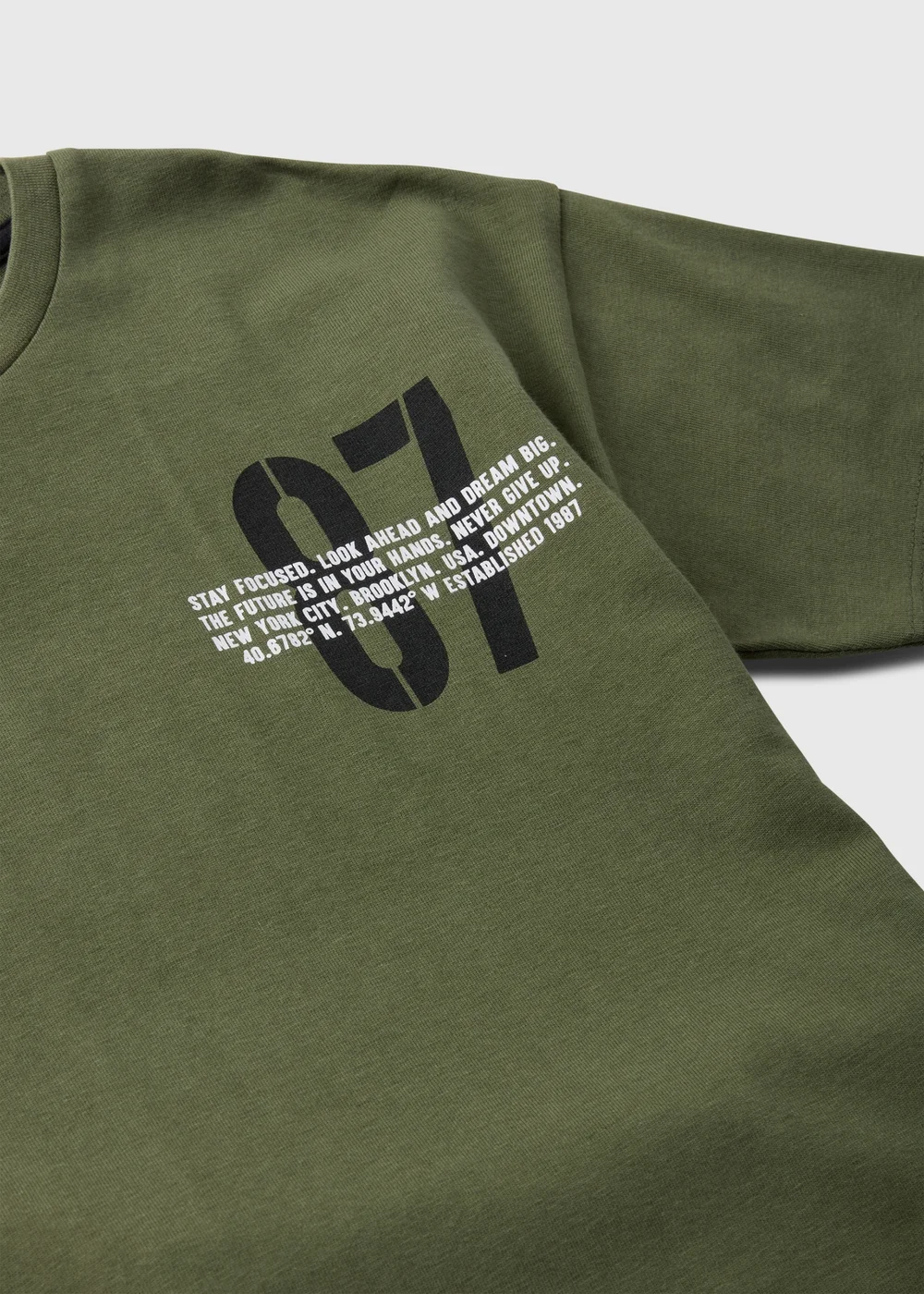 Boys Khaki Oversized T-Shirt & Shorts Set (7-12yrs) - Age 7 Years Image 2