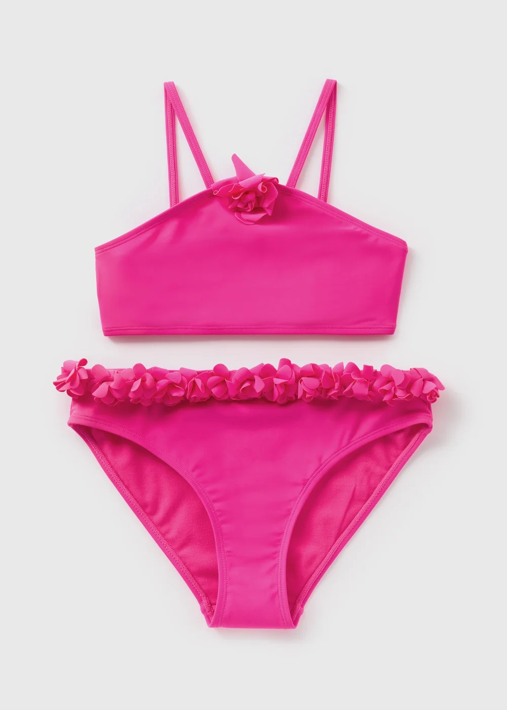 Girls Pink Corsage Bikini (6-13yrs) - 6-7 Yrs Image 1
