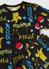 Kids Black Pokemon Pyjama Top & Shorts Set (5-12yrs) - Age 5 Years Image 2