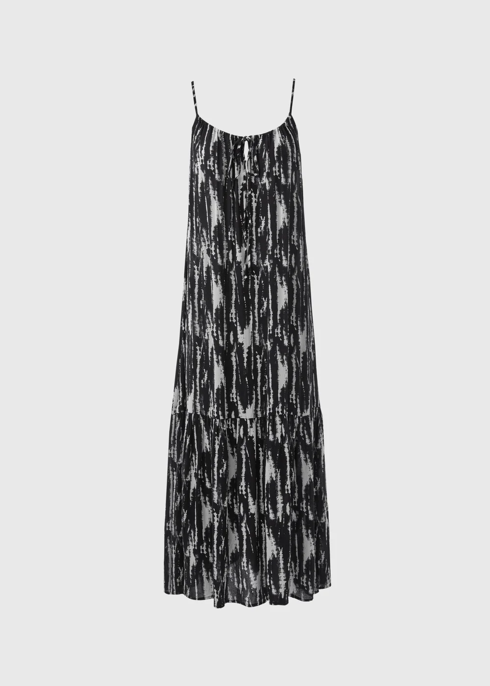 Black Printed Tiered Cami Dress - 8 Image 5