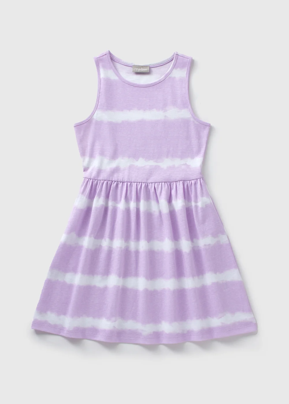Girls Purple Tie Dye Dress (7-13yrs) - 7 Yrs Image 1