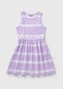 Girls Purple Tie Dye Dress (7-13yrs) - 7 Yrs Image 1