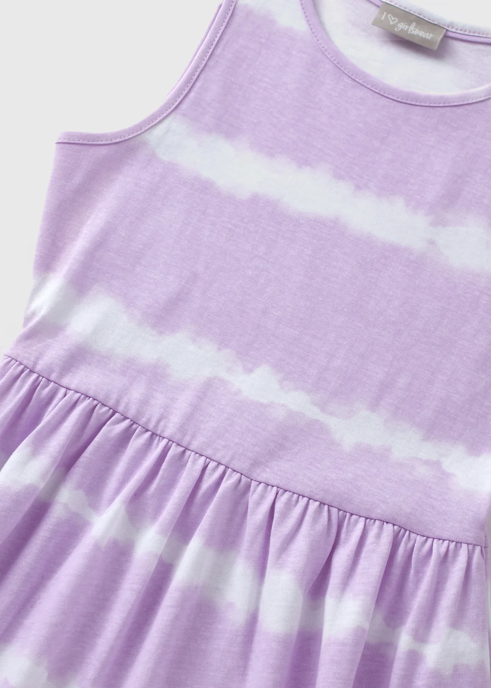 Girls Purple Tie Dye Dress (7-13yrs) - 7 Yrs Image 2