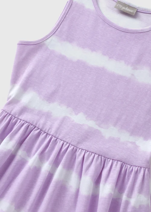 Girls Purple Tie Dye Dress (7-13yrs) - 7 Yrs Image 2