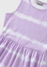 Girls Purple Tie Dye Dress (7-13yrs) - 7 Yrs Image 2