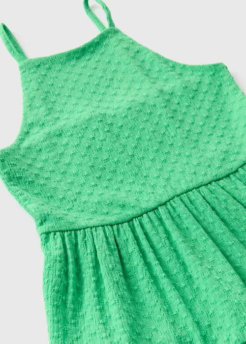 Girls Green Crinkle Dress (7-13yrs) - 7 Yrs Image 2