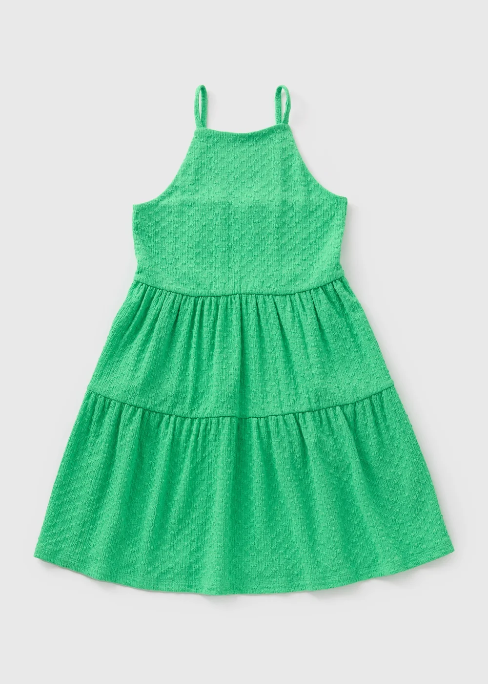 Girls Green Crinkle Dress (7-13yrs) - 7 Yrs Image 1