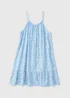 Girls Blue Floral Dress (7-13yrs) - 7 Yrs Image 1