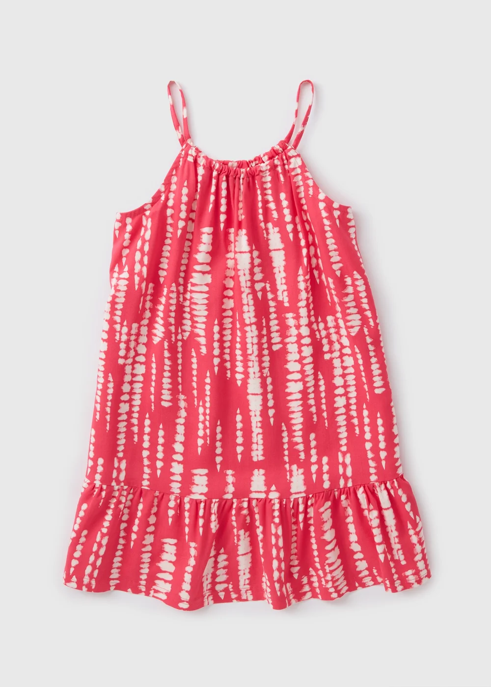 Girls Pink Tie Dye Dress (7-13yrs) - 7 Yrs Image 1